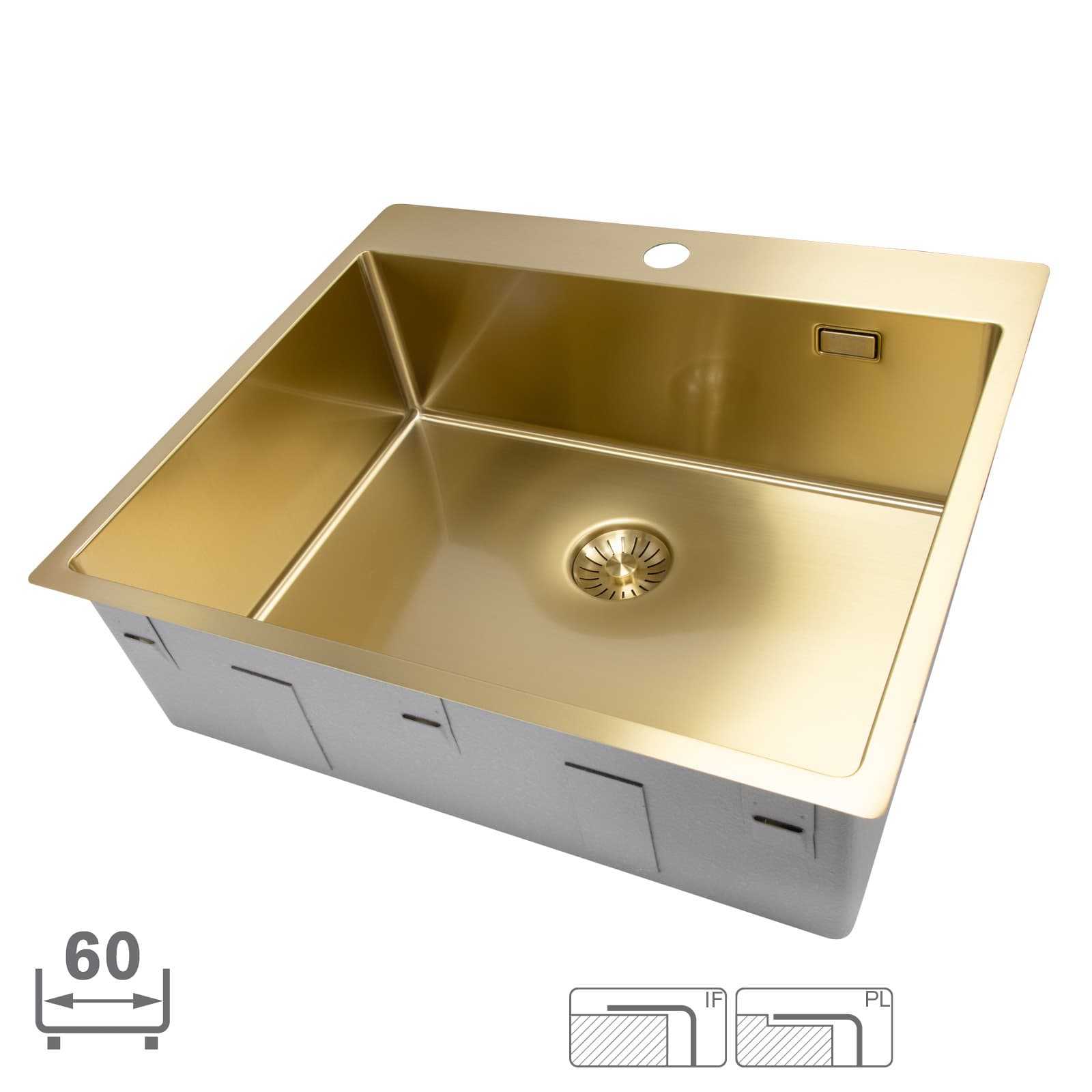 Disklåda Strand Solid SOL- 5440B Gold