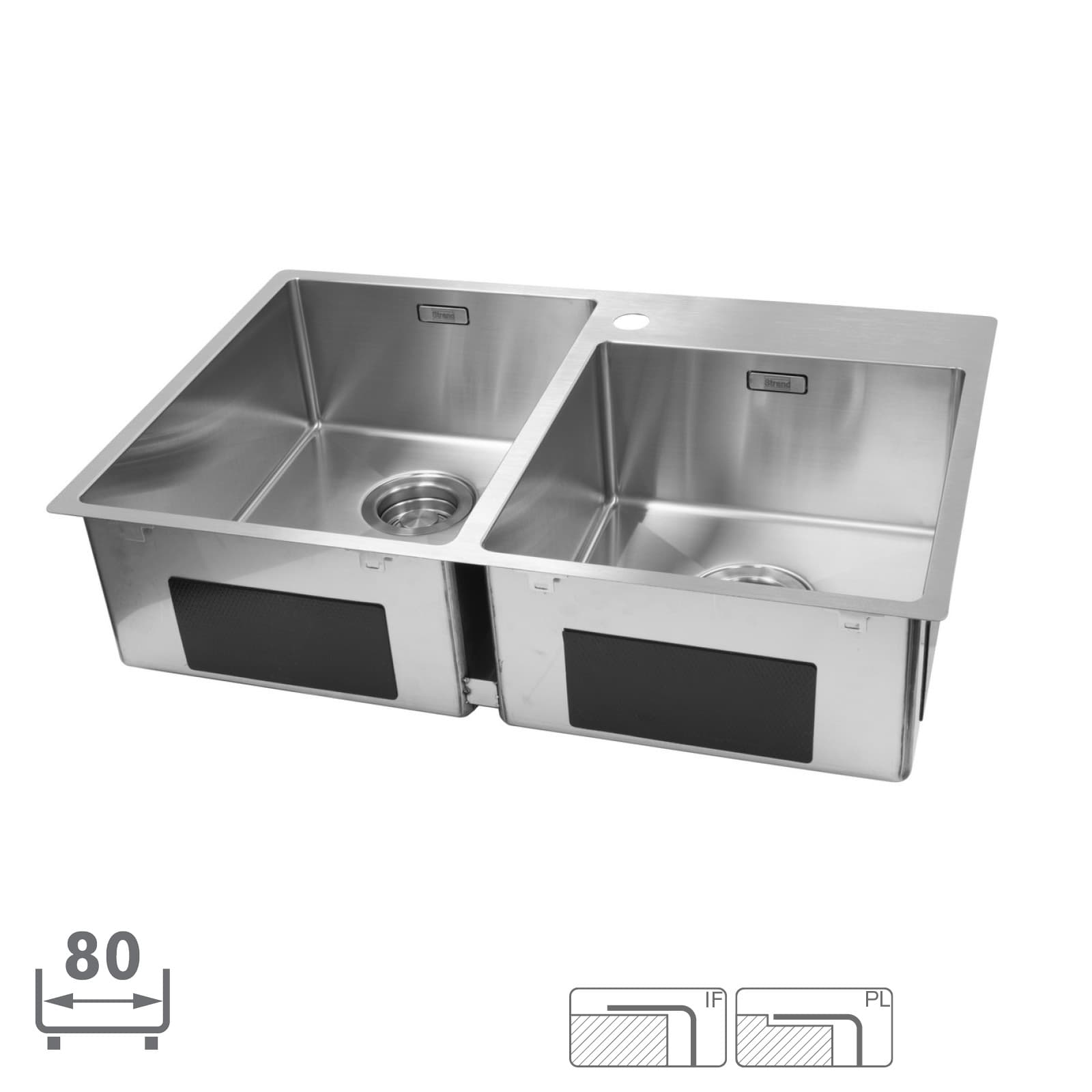 Disklåda Strand ST-800DVBP. 740x520x185 Dubbel med blandarplats. Vänster.