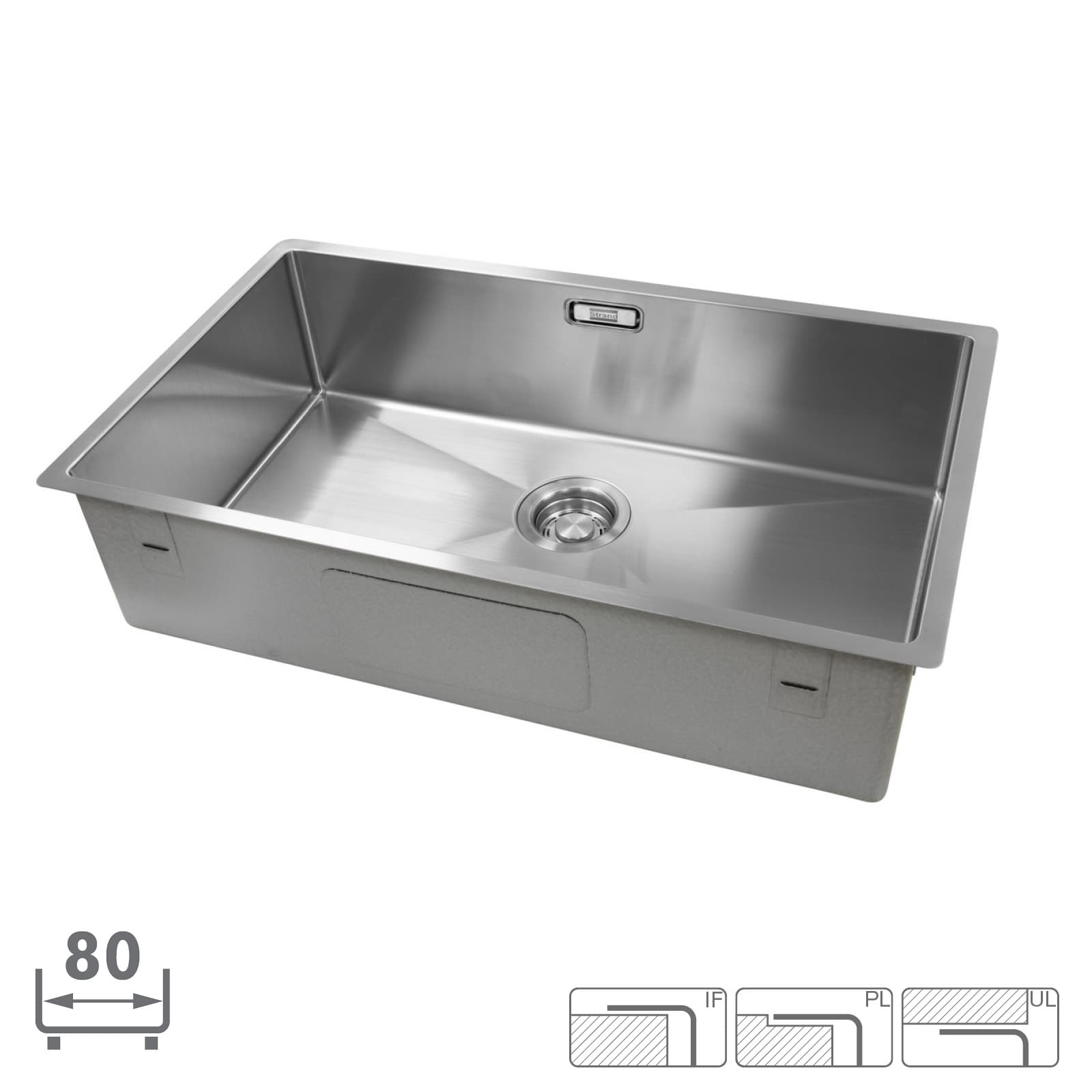 Disklåda Strand ST70-ECS. 70 cm. Enkel. Clips. Stapelbar 5-pack.