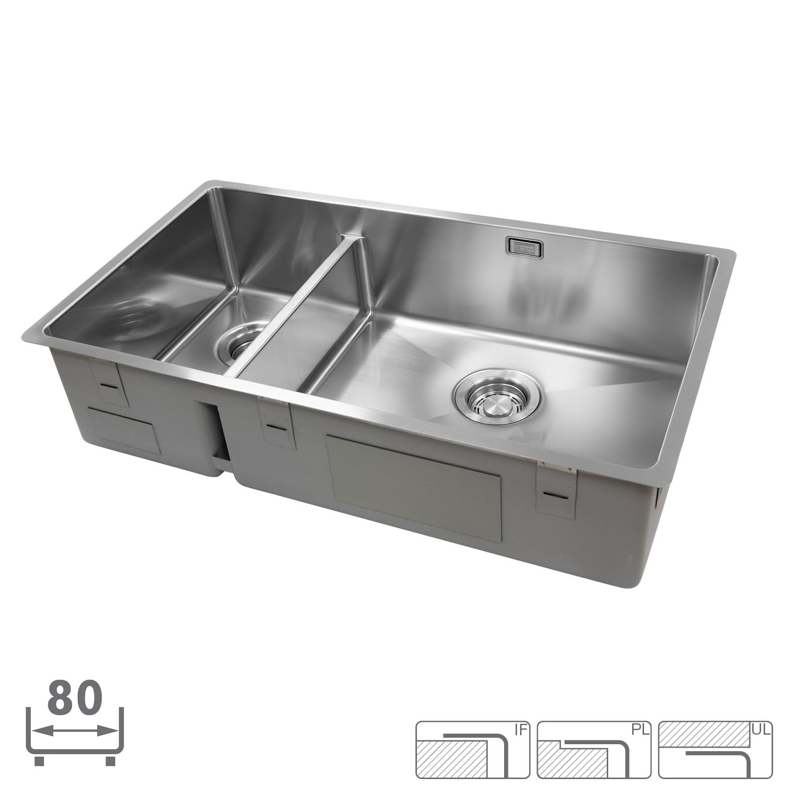 Disklåda Strand ST74-DHC. 74 cm. Dubbel 1½. Höger. Clips.