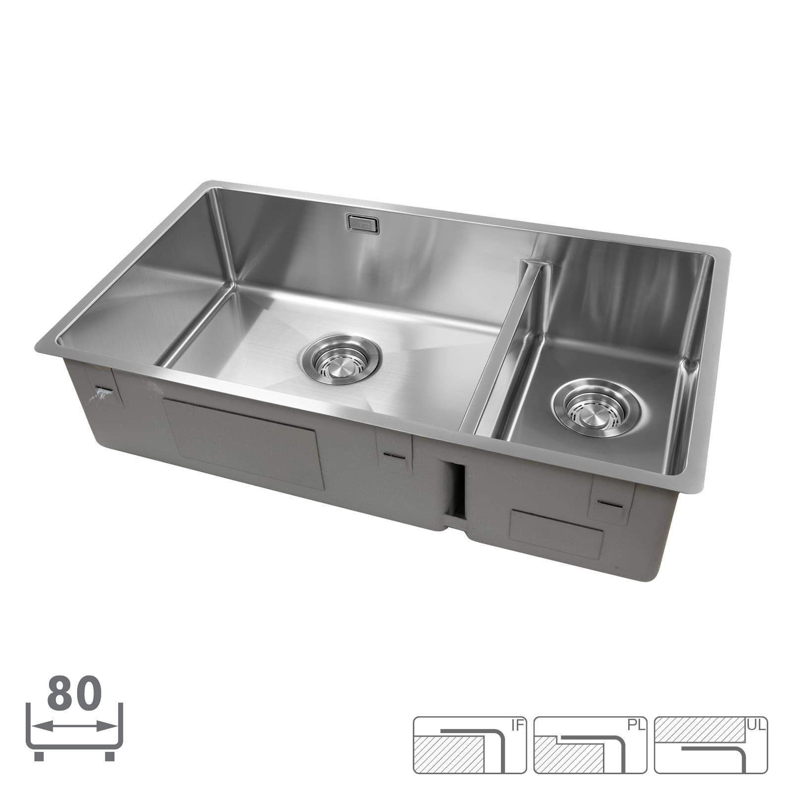 Disklåda Strand ST74-DVC. 74 cm. Dubbel 1½. Vänster. Clips.